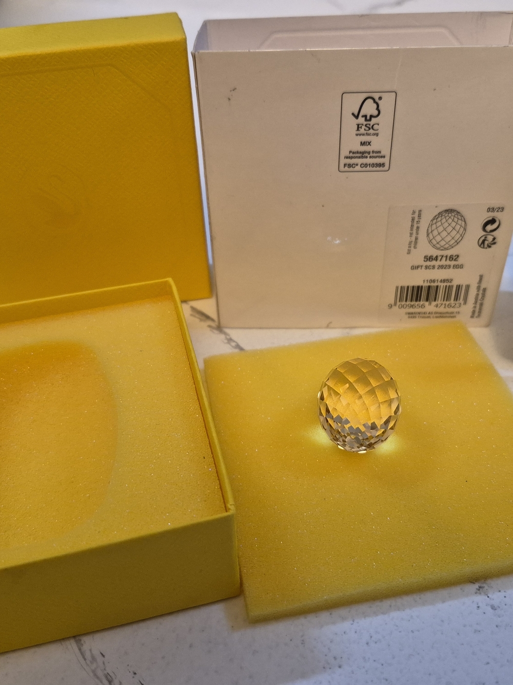Swarovski Crystal Sphere  Gold 2025